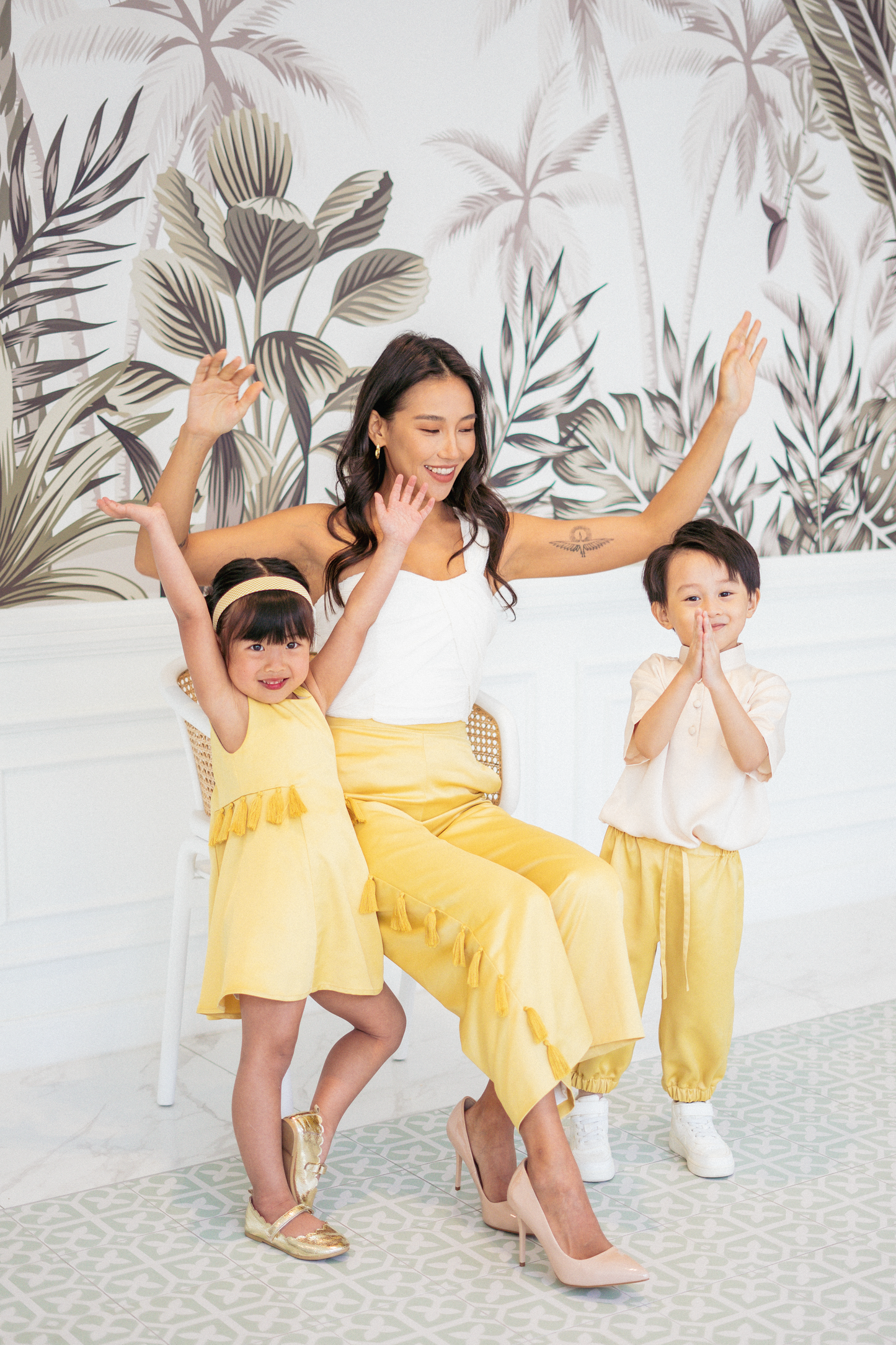 Mini Aelia Unisex Pants in Yellow