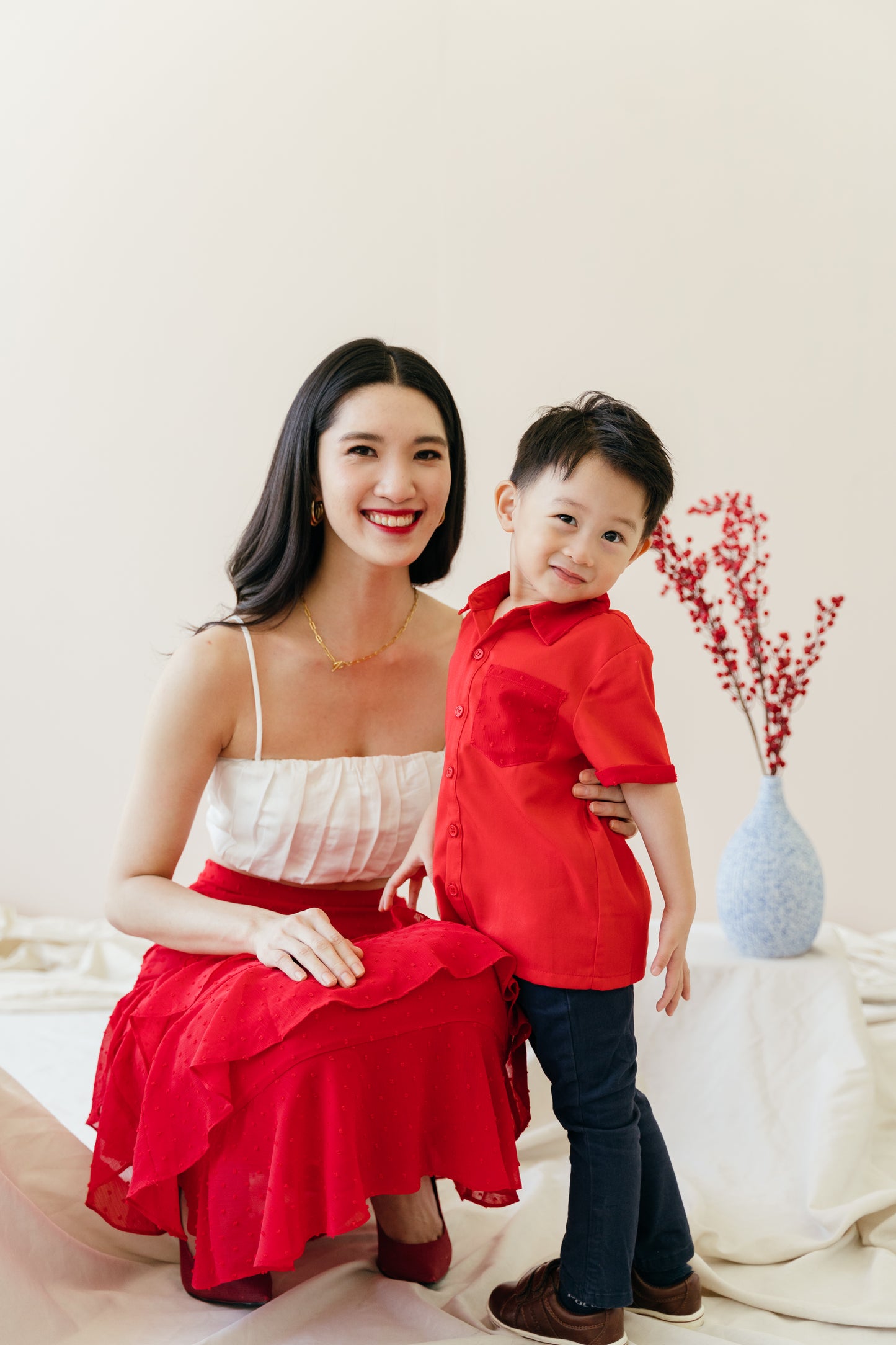 Mini Ky Shirt in Scarlet