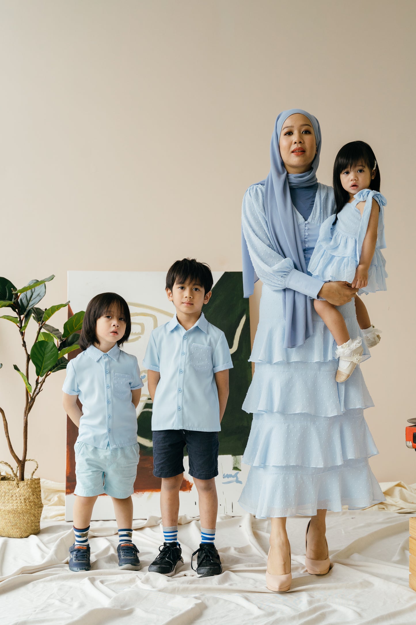 Kyra Ruffled Skirt in Powder Blue