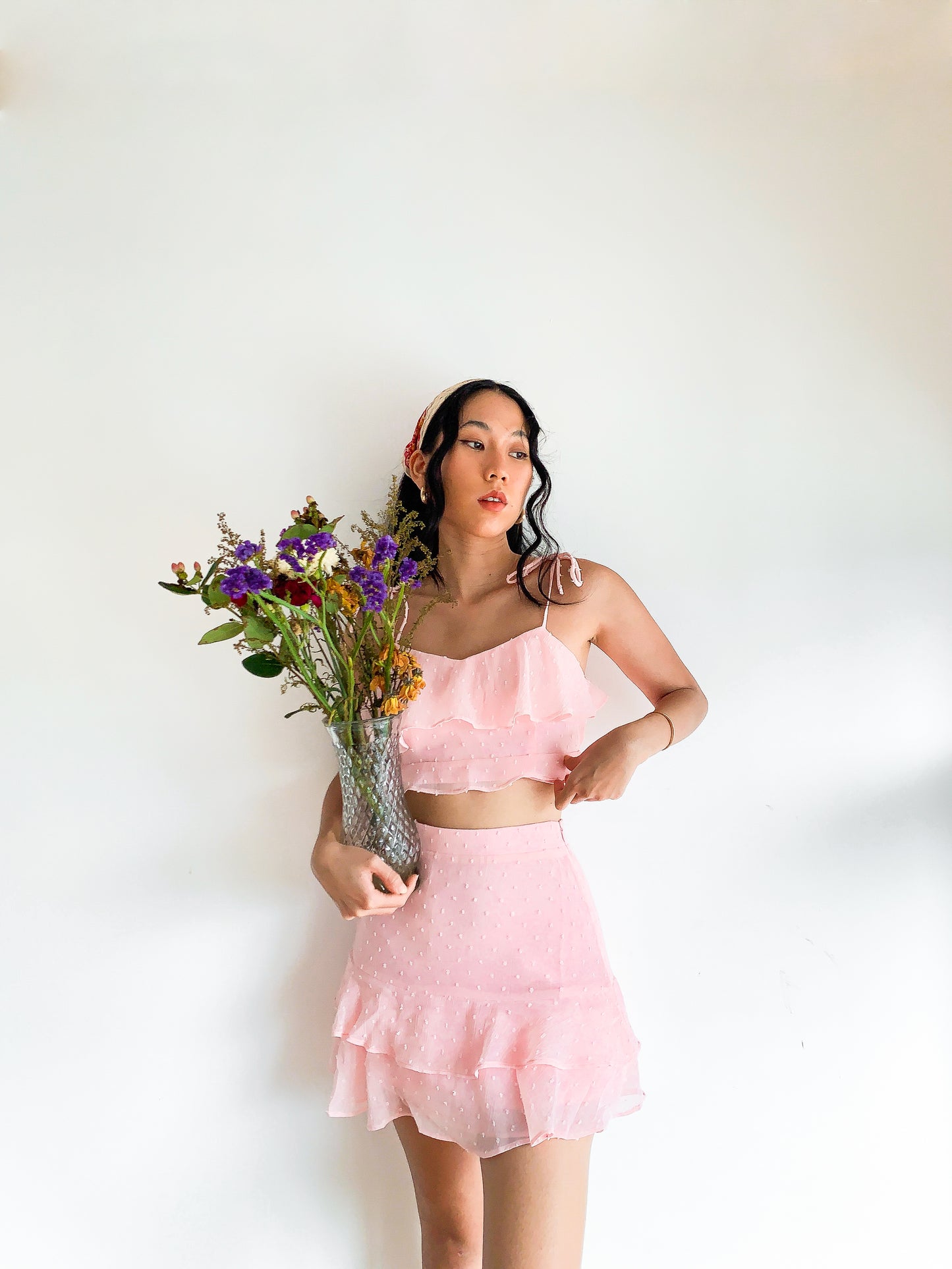 Kyra Summer Set in Dusty Pink