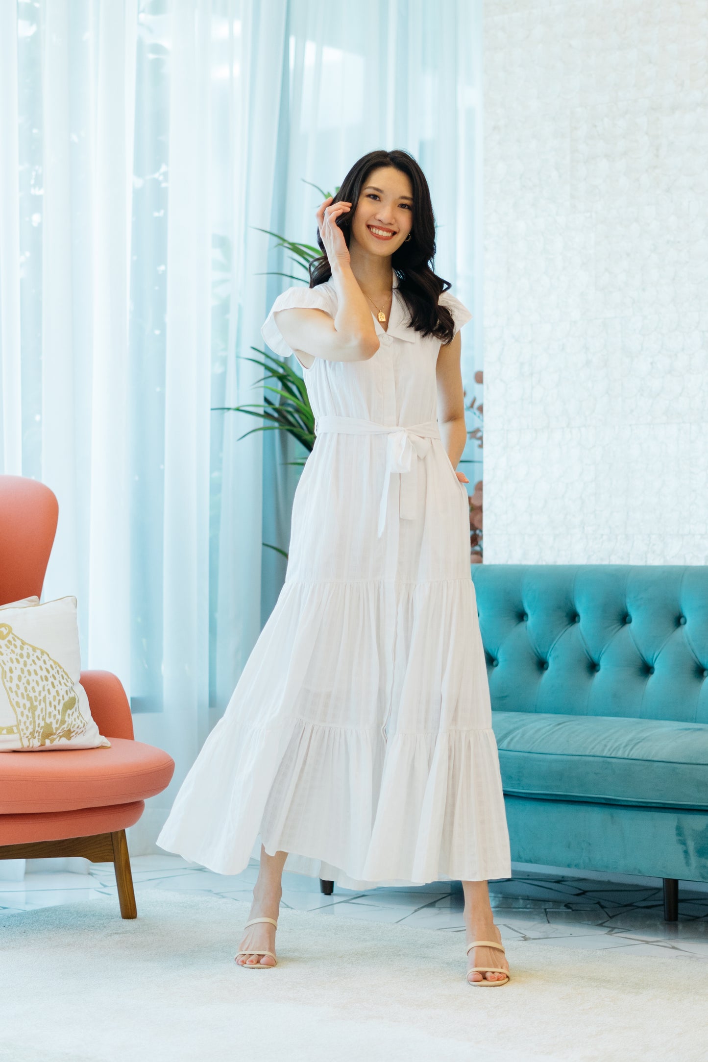 Jasmine Dress in White