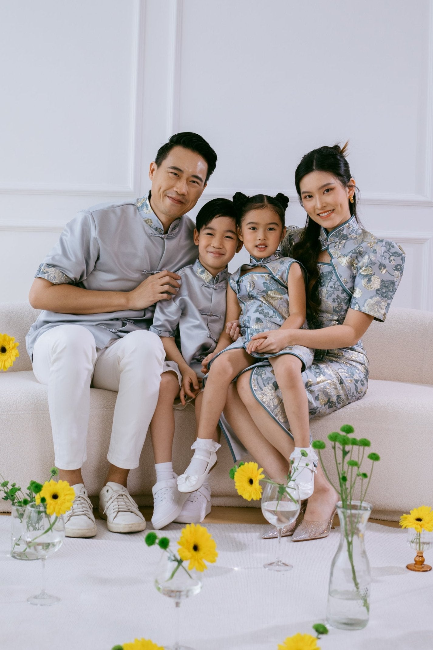 Blooming Hua Top in Silver Blue Lake