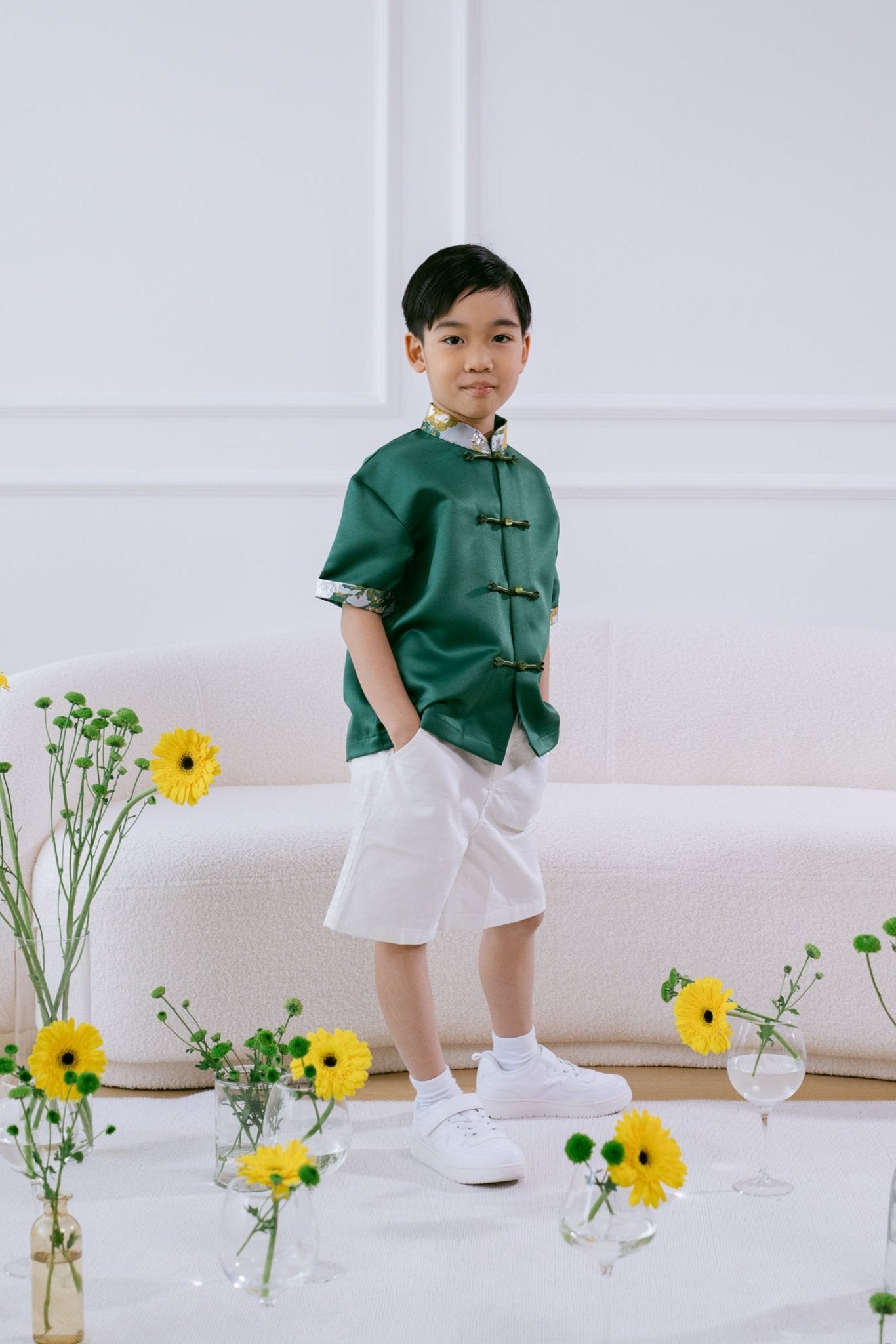 Little Yun Top in Jade Green