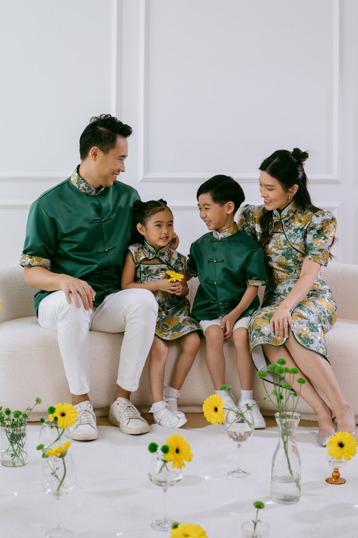 Little Hua Dress in Jade Green