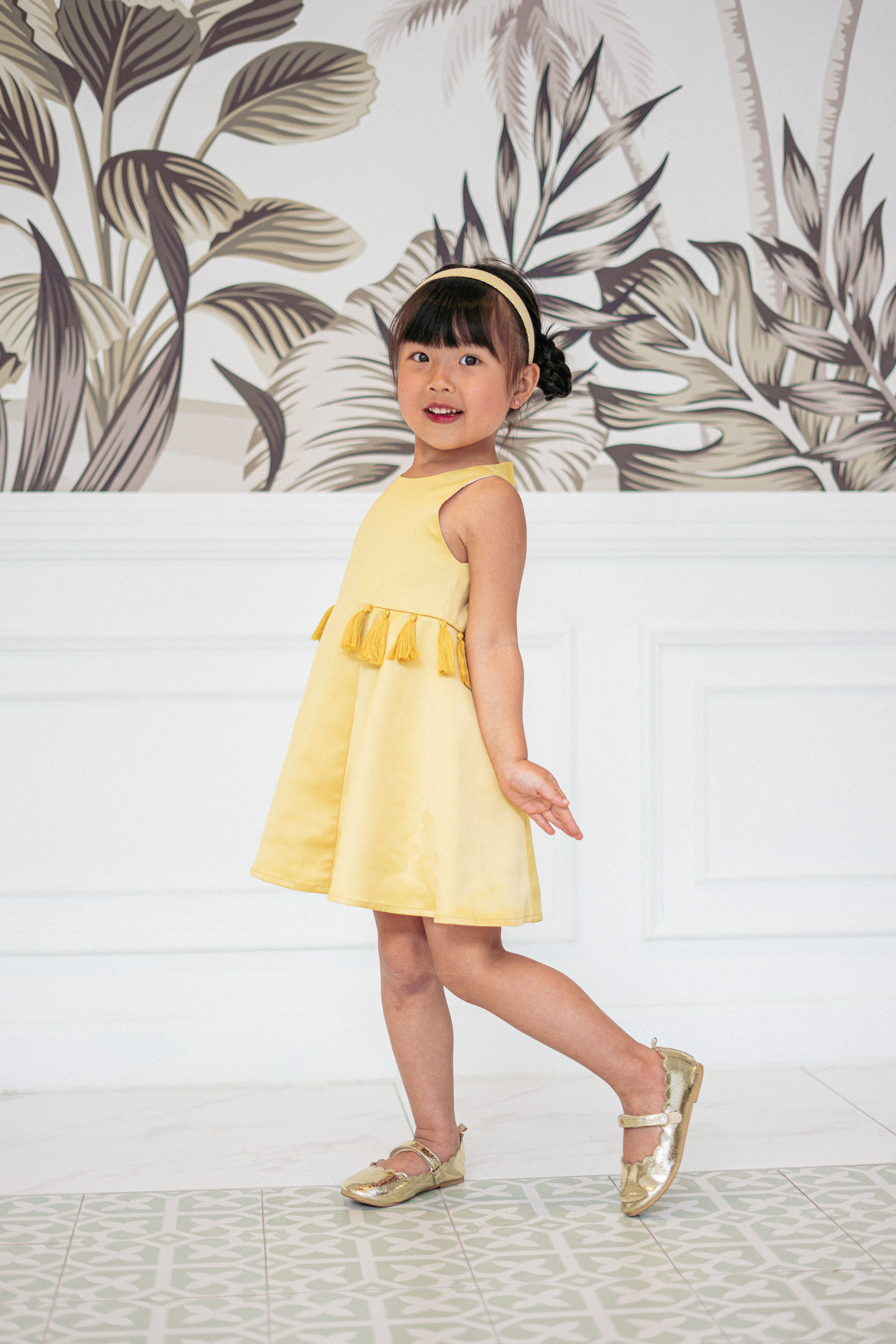 Mini Aelia Dress in Yellow