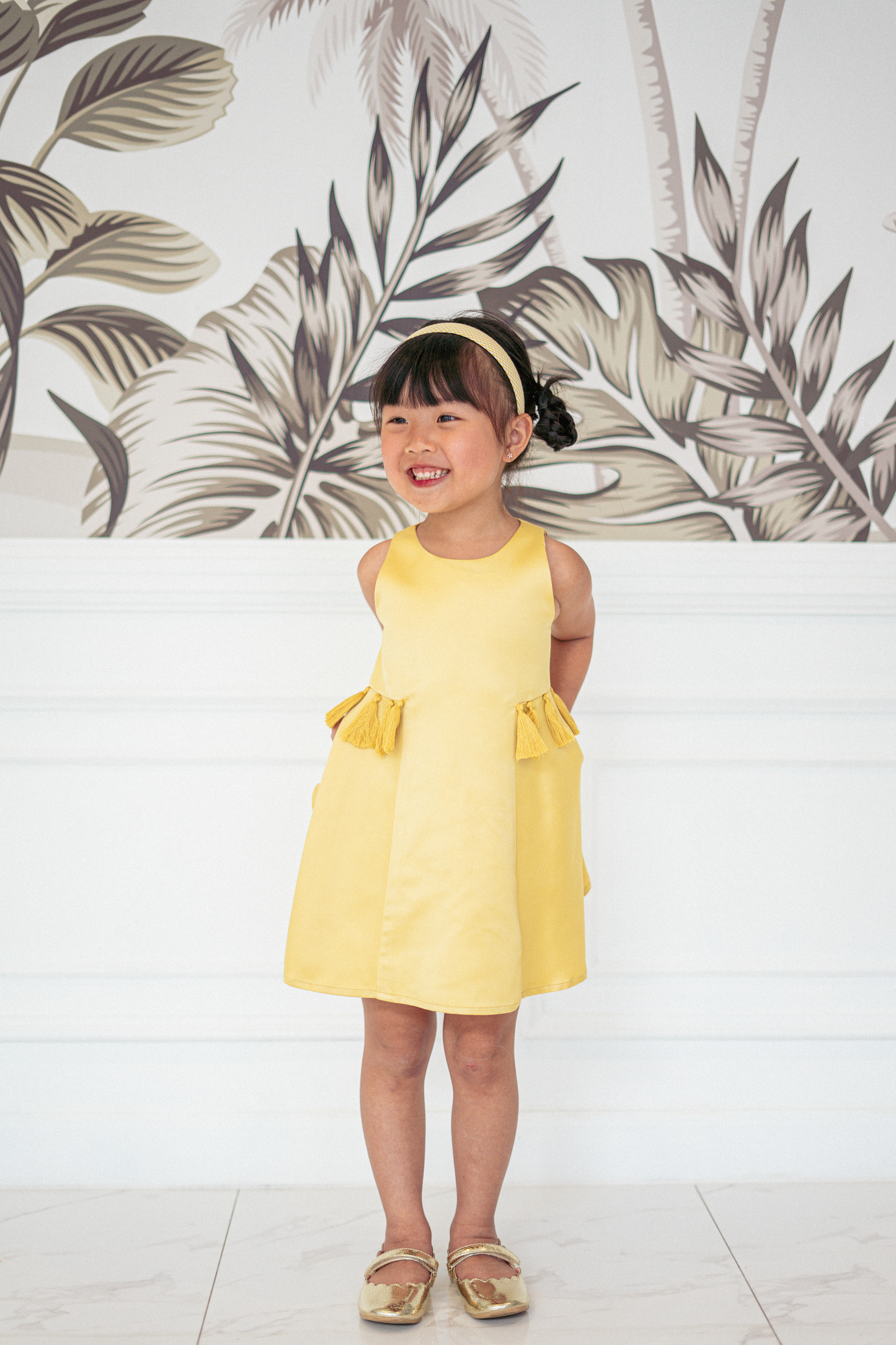 Mini Aelia Dress in Yellow
