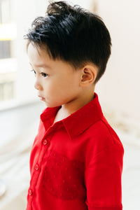 Mini Ky Shirt in Scarlet