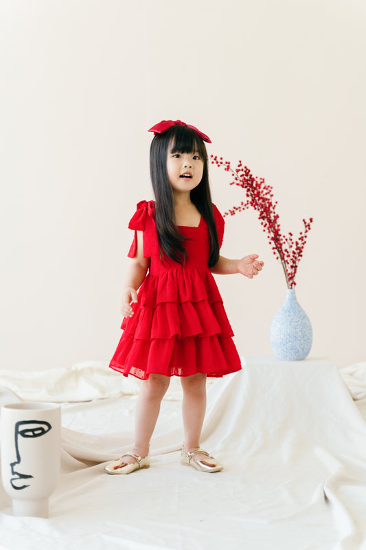 Mini Kyra Dress in Scarlet