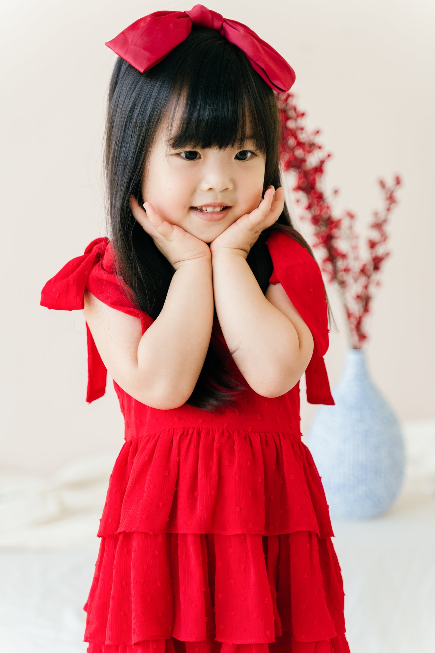 Mini Kyra Dress in Scarlet