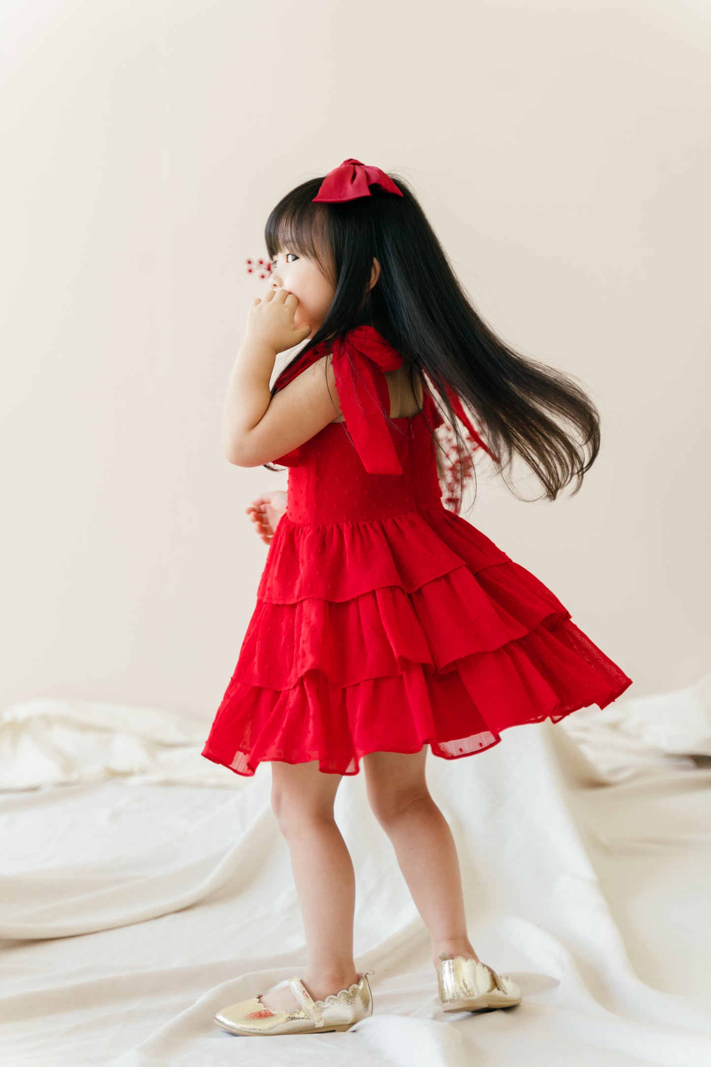 Mini Kyra Dress in Scarlet
