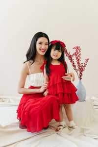 Mini Kyra Dress in Scarlet
