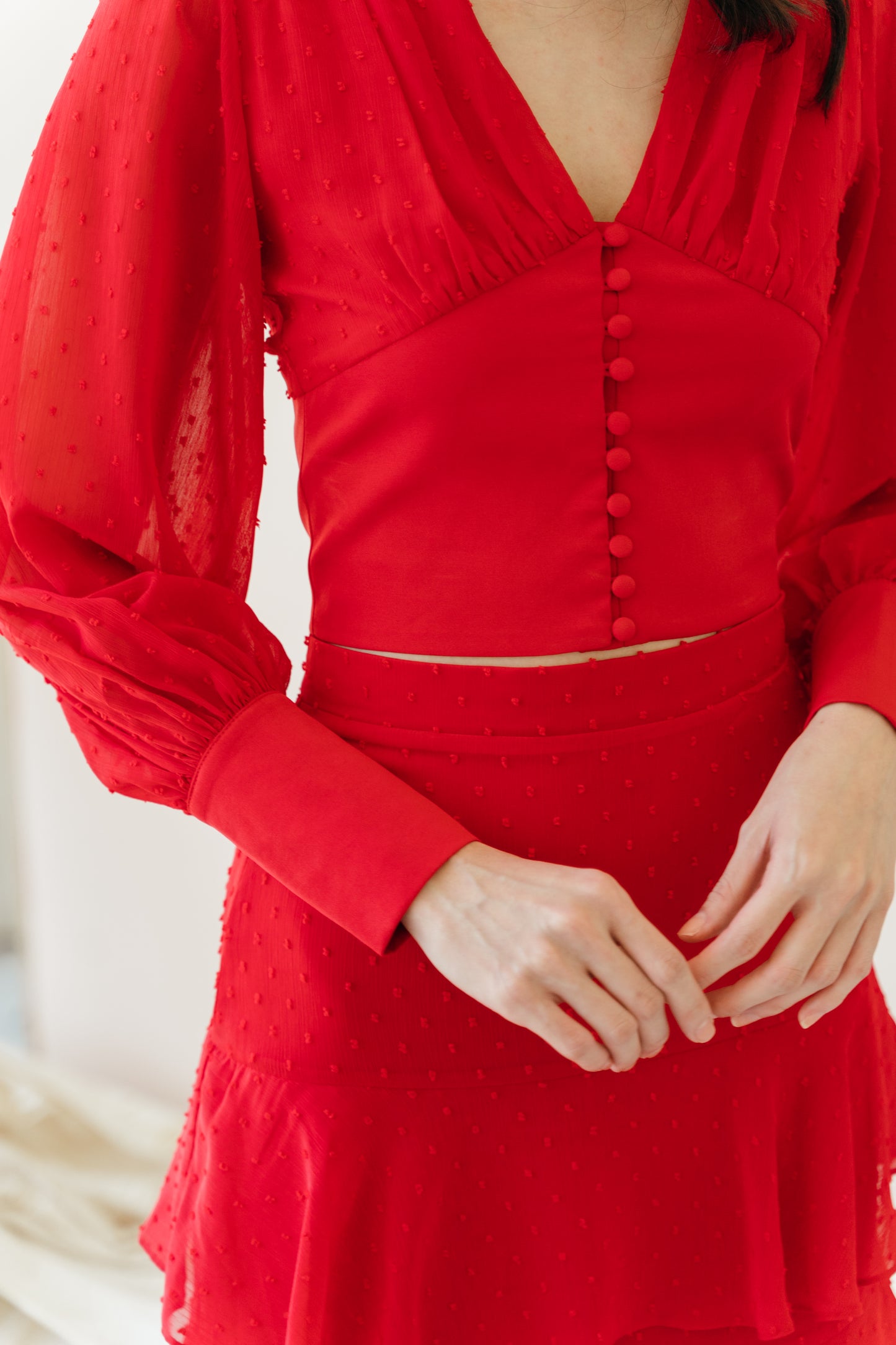 Kyra Top in Scarlet