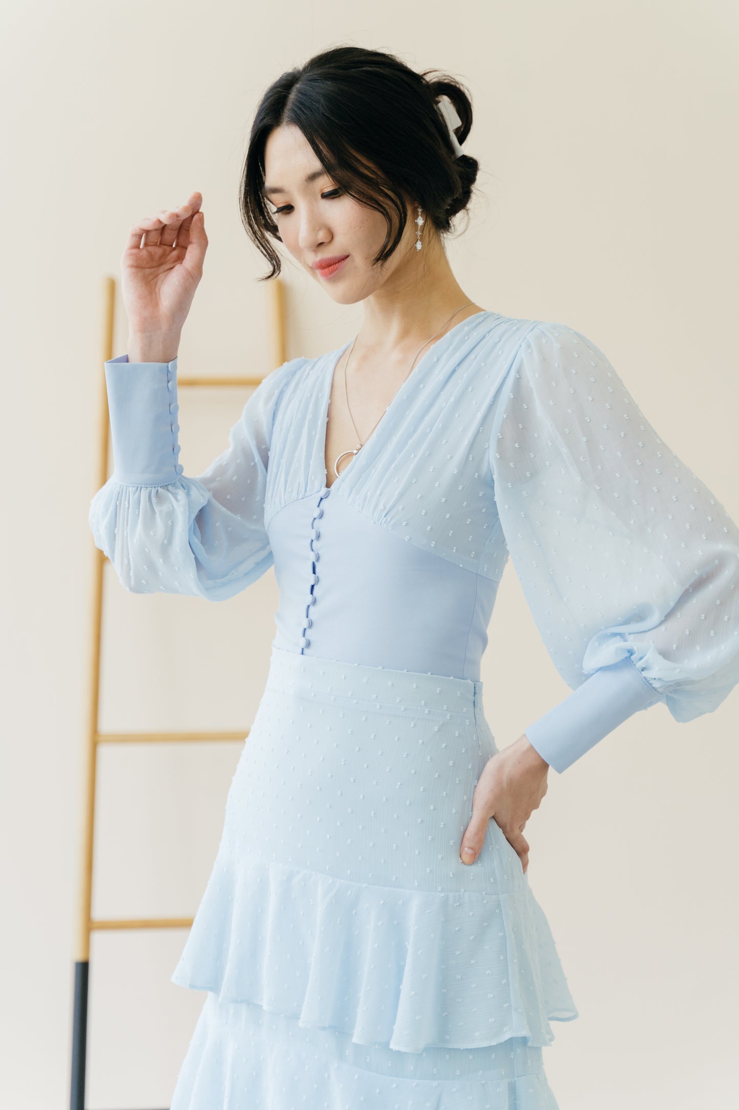 Kyra Top in Powder Blue