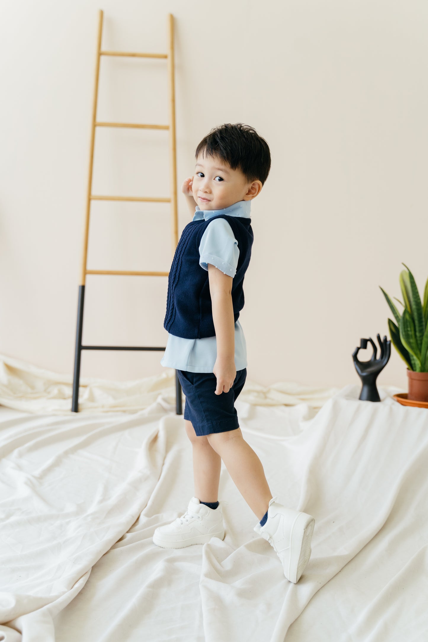 Mini Ky Shirt in Powder Blue