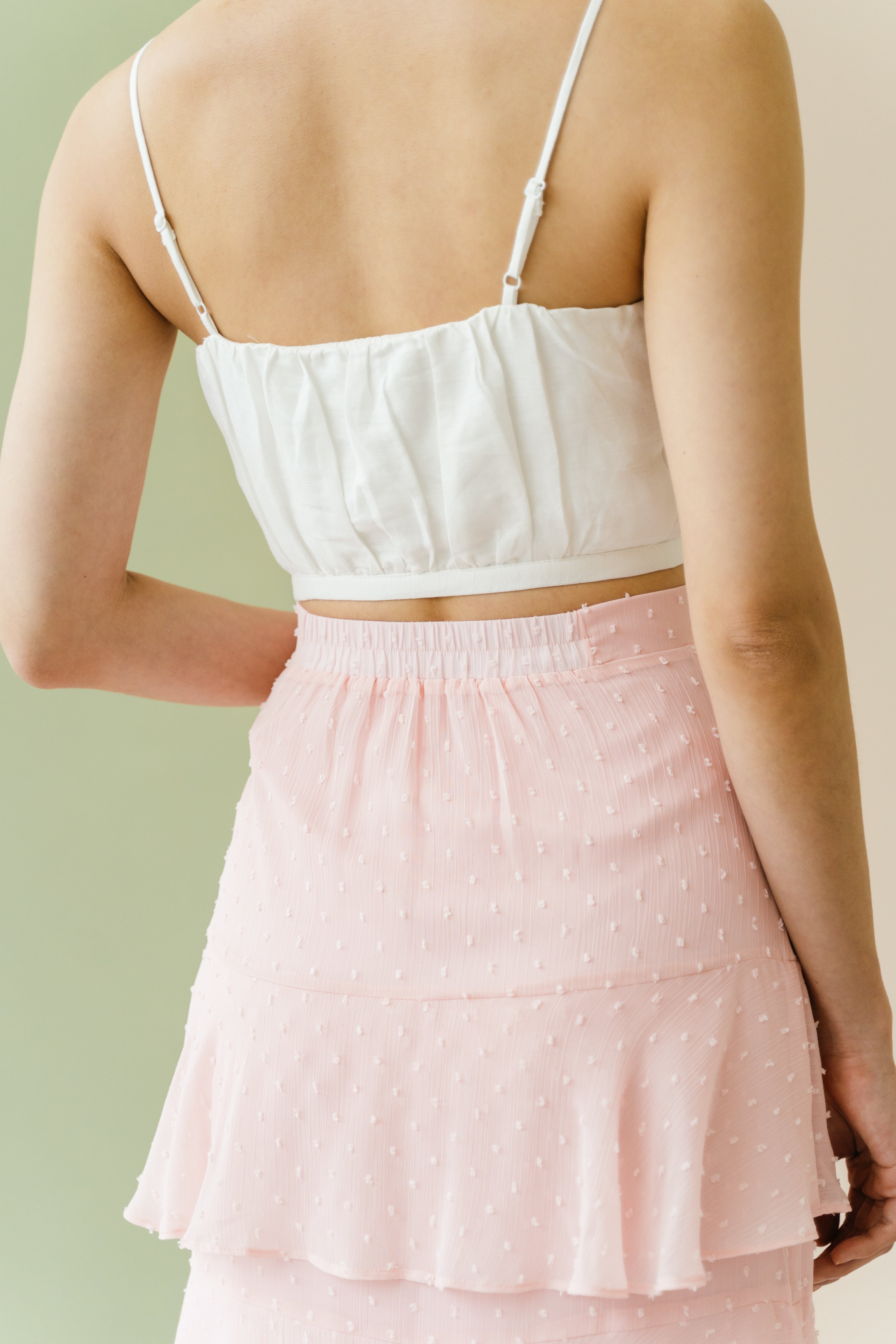 Kyra Ruffled Skirt in Dusty Pink