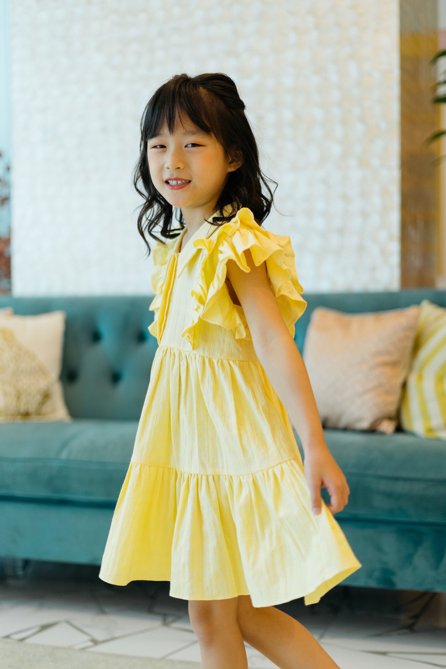 Mini Jasmine Dress in Yellow