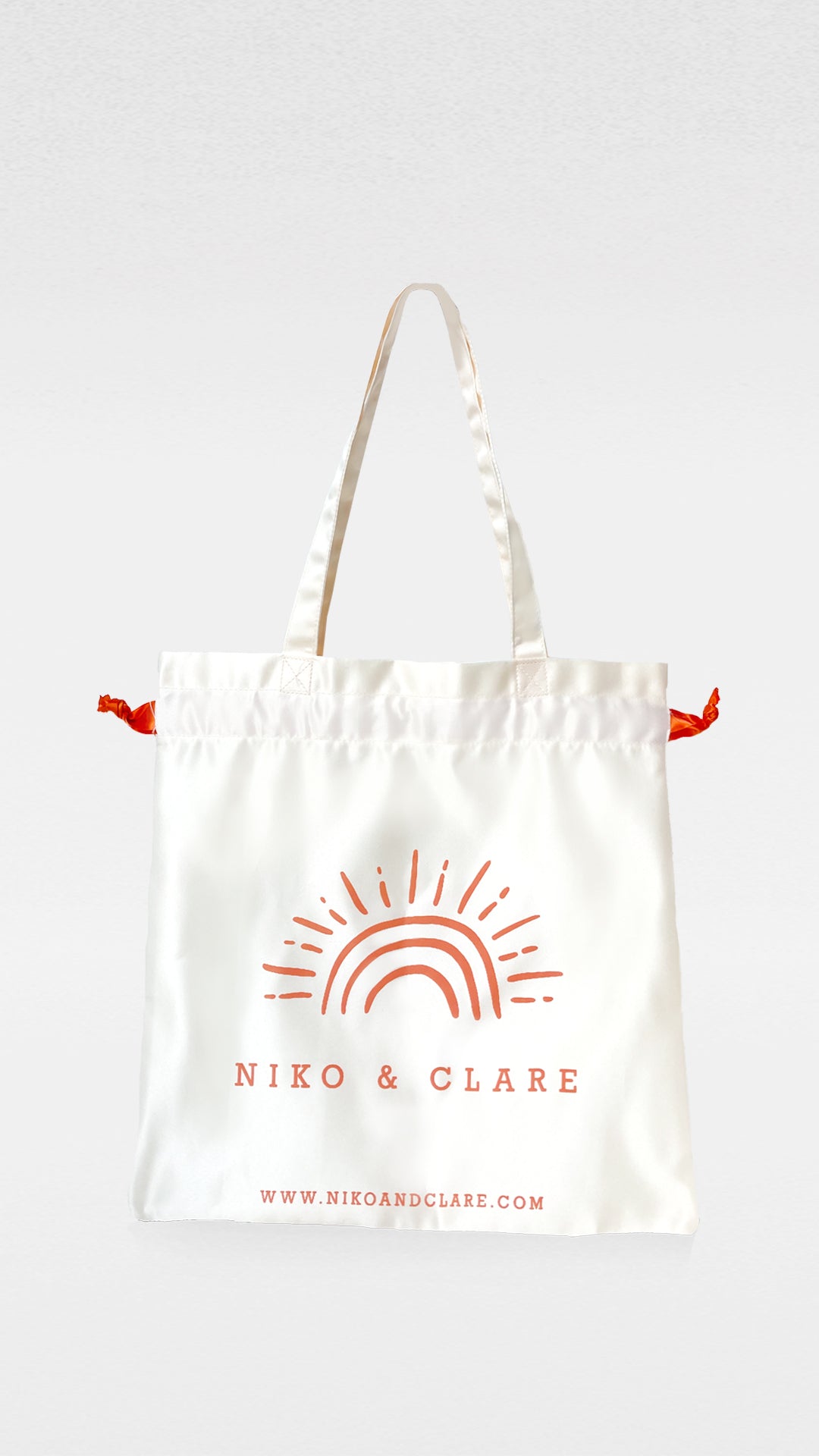 NIKO & CLARE Drawstring Satin Totebag
