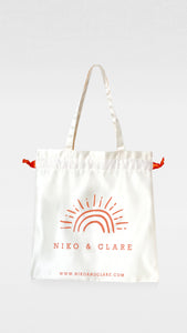 NIKO & CLARE Drawstring Satin Totebag